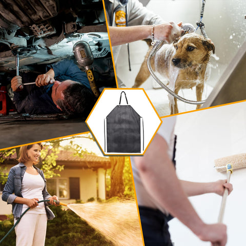 Homsolver thick rubber waterproof apron lab cleaning scenario protects clothing.