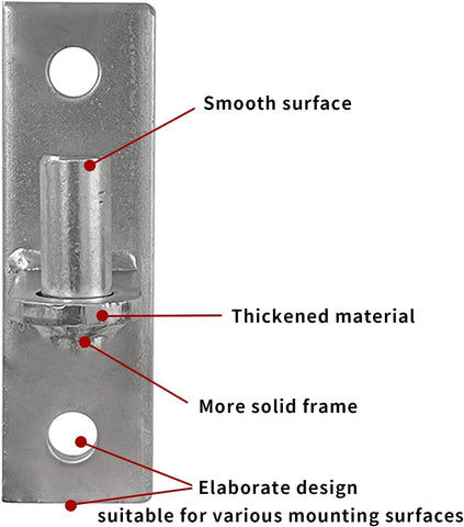 Homydom fence gate hinges ideal for flat wood posts