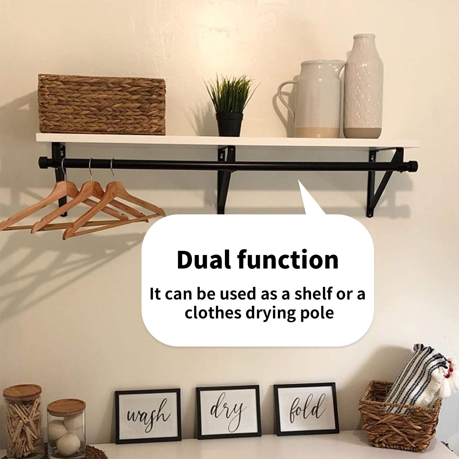 Homydom shelf-support detail on bracket, demonstrating reinforced construction.