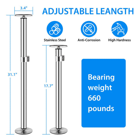 Homydom undermount sink brackets adjustable height from 17 to 29.5 inches for flexible fit.