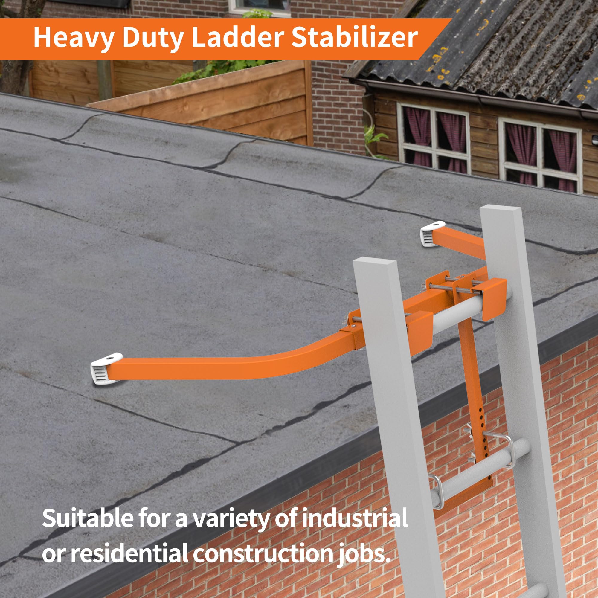 Homydom wall ladder standoff prevents wall scuffs during access.
