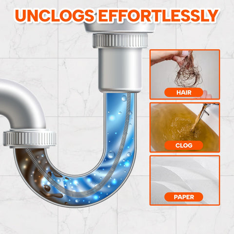 Retractable drum design of Homyplaza drain snake for tidy storage