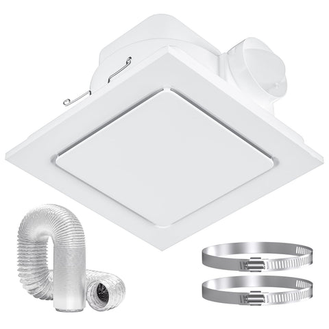 Hon&Guan bathroom fan front view showing compact, quiet ventilation design.