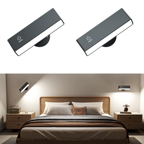 Honalia adhesive wall light mounted in a bedroom for ambient lighting