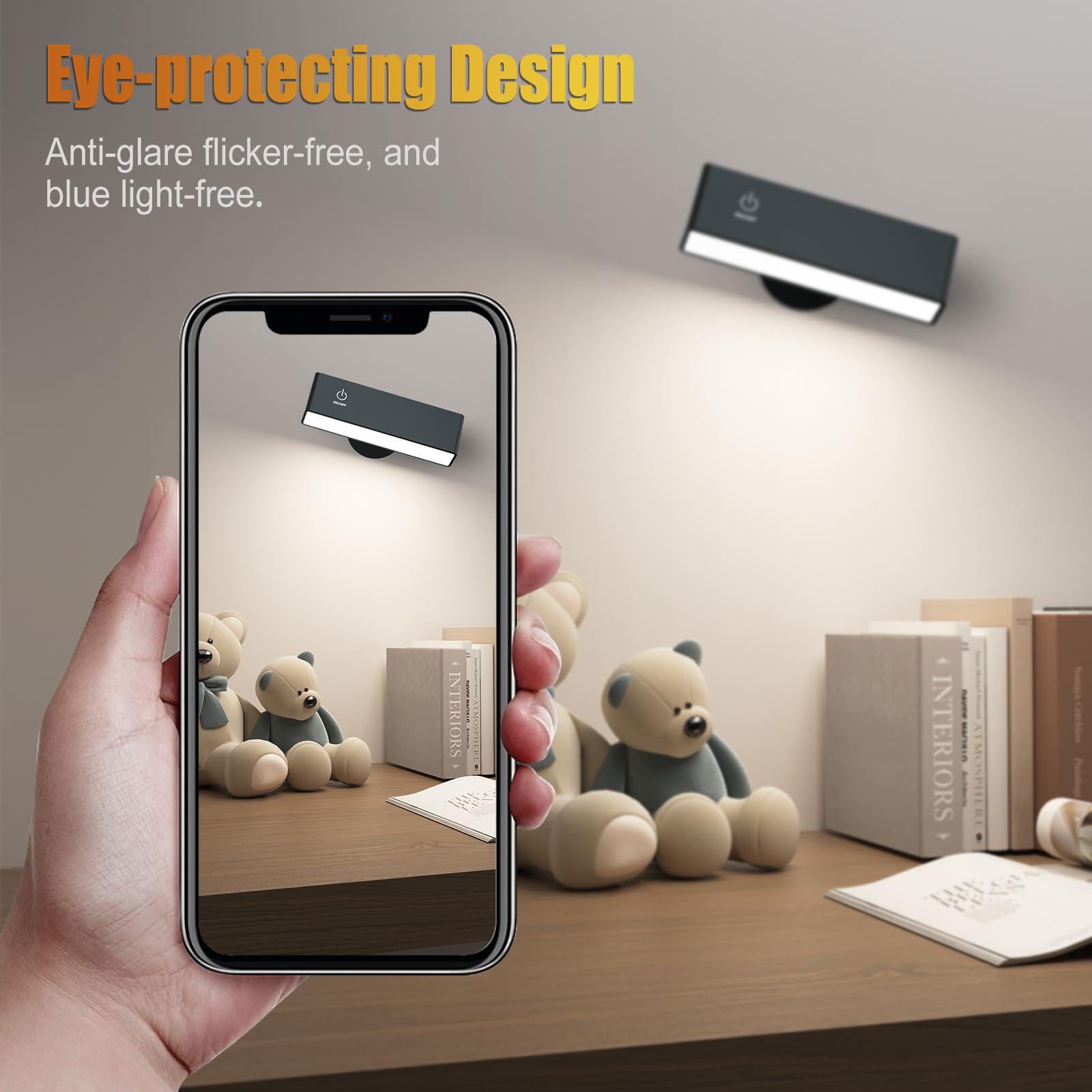 Honalia portable wall light used as a quick emergency flashlight