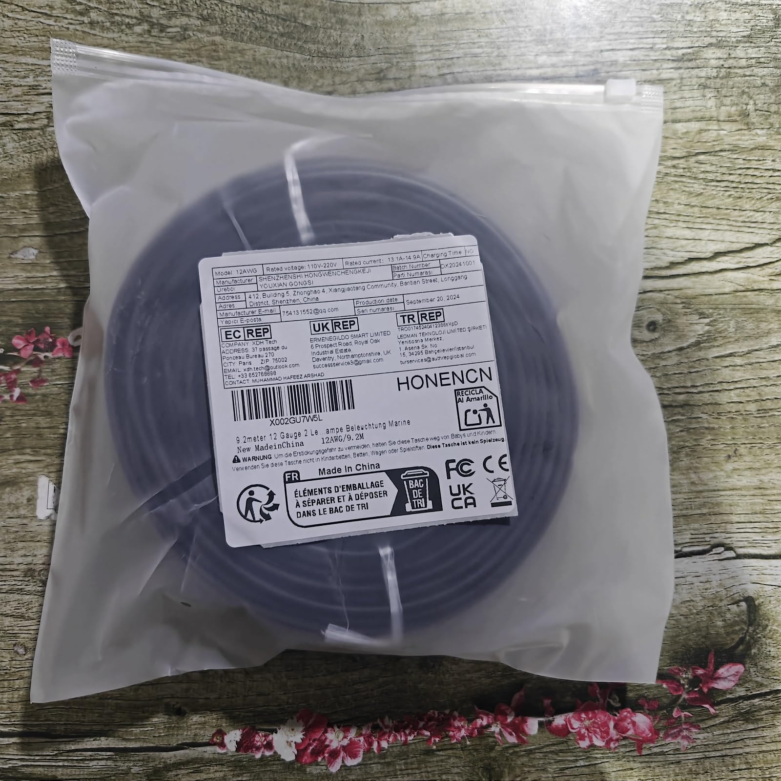 HONENCN Automotive-ready wire supports easy soldering and quick terminations