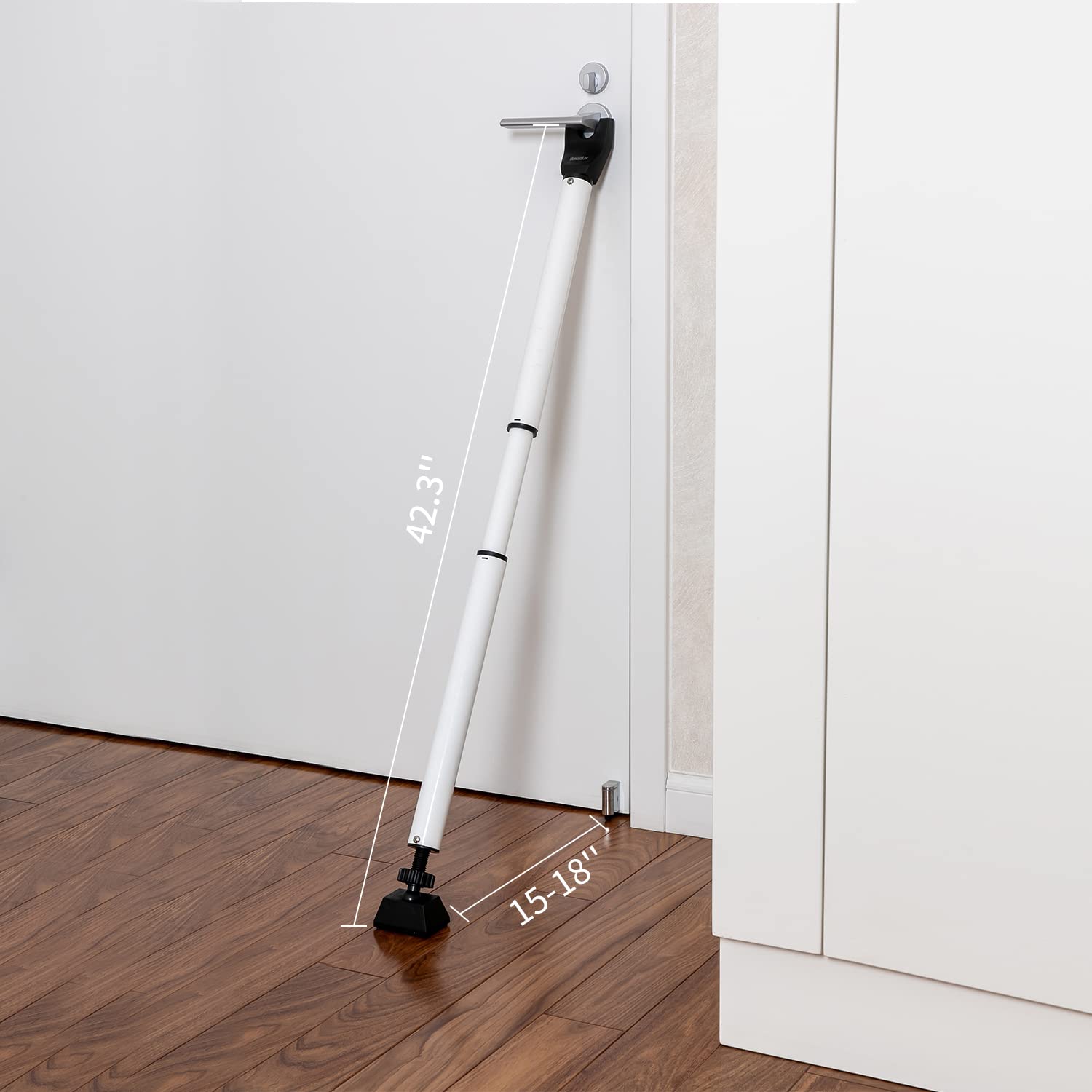 HonesaLoc adjustable 28–45 inch length fits most doors and sliding panels.