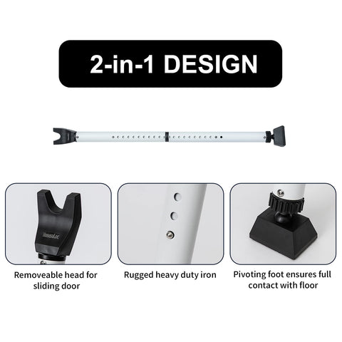 HonesaLoc easy-to-use design locks under the door knob for quick security.