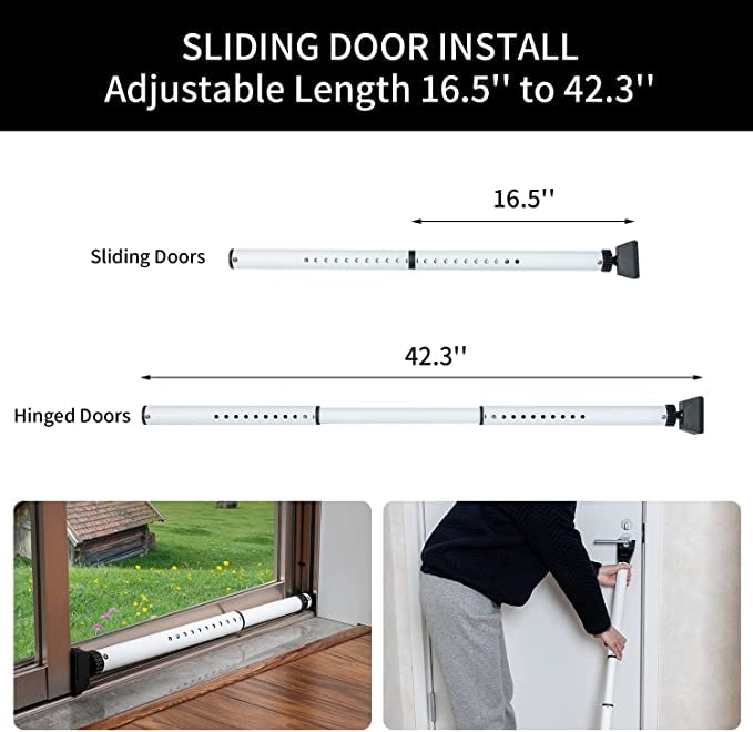 Sliding door compatibility: secure with HonesaLoc bar for extra protection