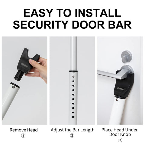 HonesaLoc travel-friendly security bar provides hotel and vacation room protection on the go.