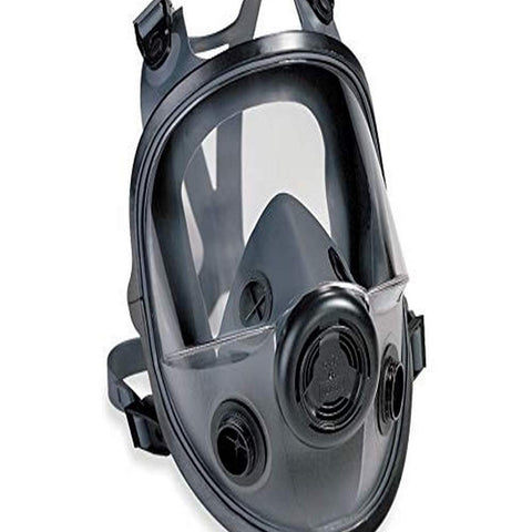 Honeywell 54001 North full-face elastomer facepiece with dual cartridges for reliable respiratory protection.