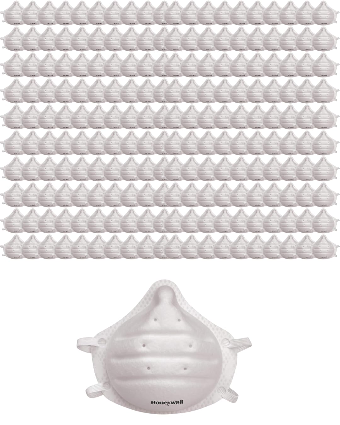 Honeywell DC300N95 molded-cup front view for dust protection during sanding projects.