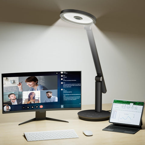 Honeywell H6 Sunturalux desk lamp ambient-light setup for focused study
