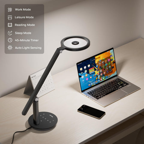 Honeywell H6 Sunturalux durable metal base ensures stable desk lighting