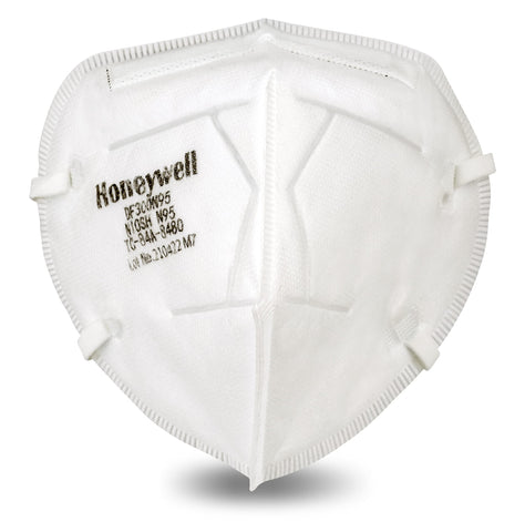 Honeywell DF300 H910P N95 flatfold respirator in box 50 for reliable particulate protection.