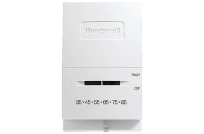 Honeywell Econostat T822K1042 front view showing mercury-free low-temperature heat-only thermostat.