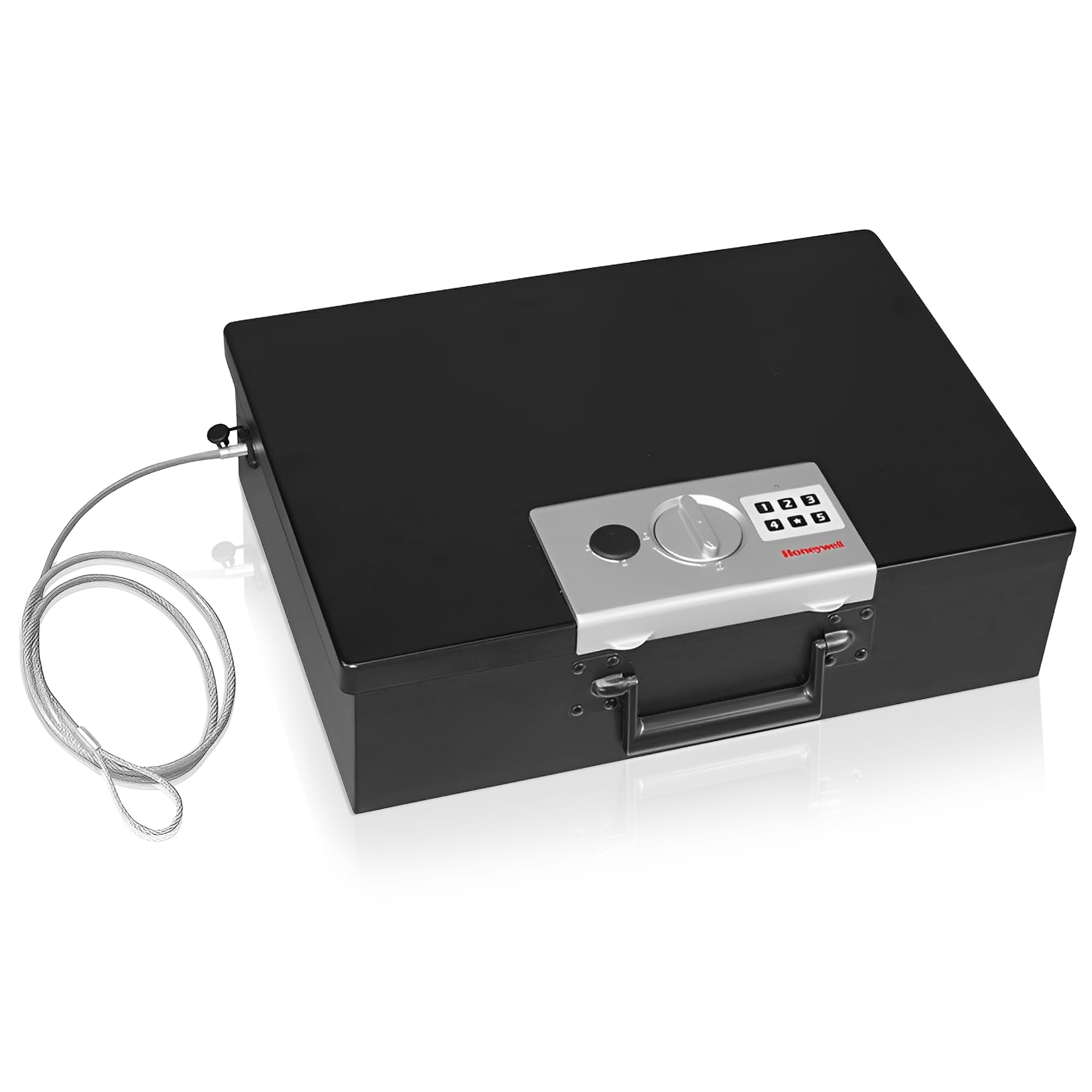 Honeywell safe with fire‑resistant insulation protecting valuables.