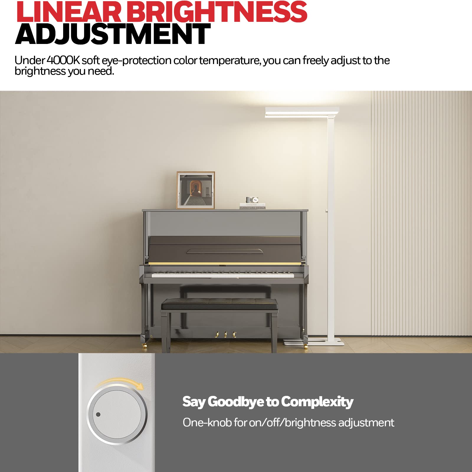 Honeywell floor-lamp assembly guide photo helps quick setup.