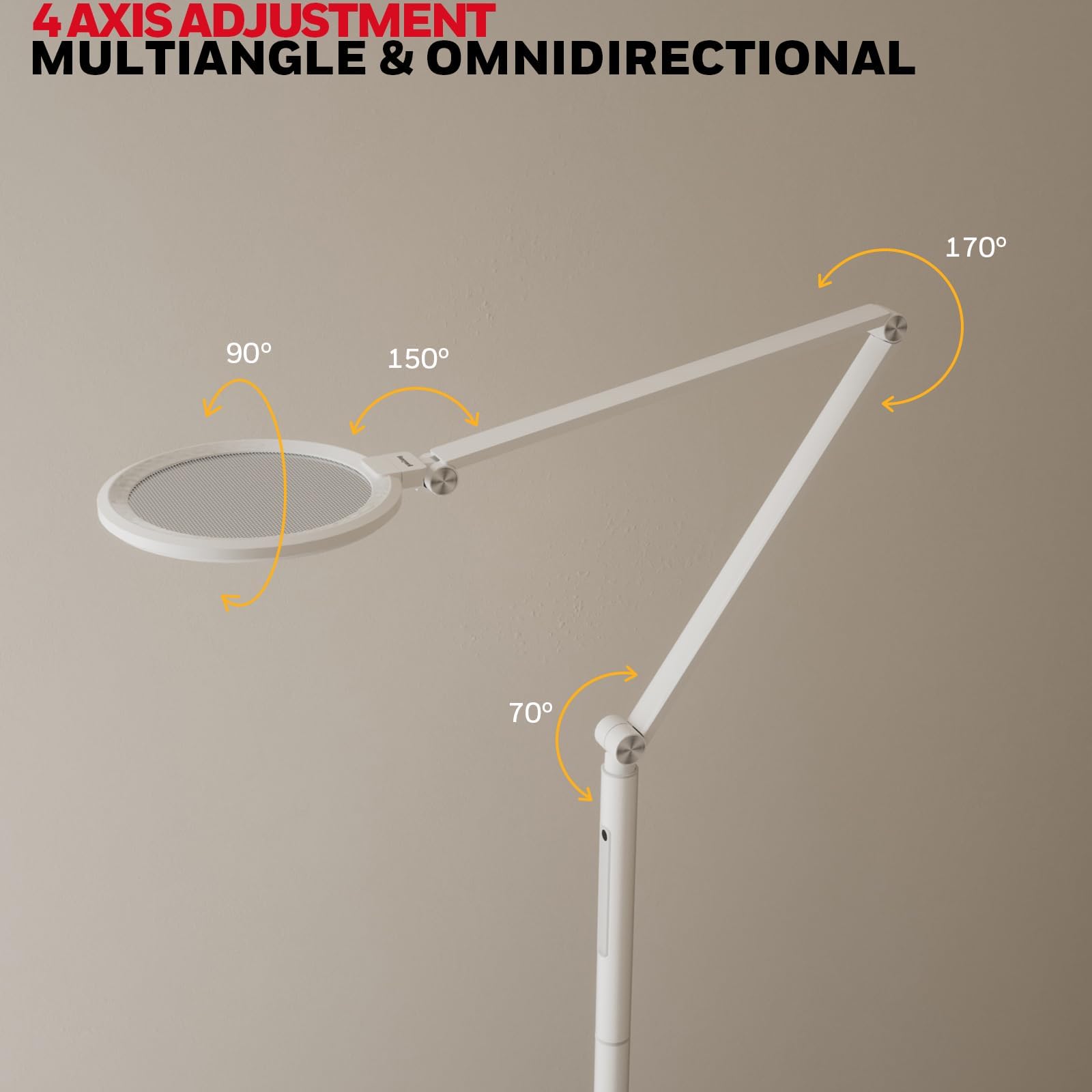 Adjustable color temperature range 2700K-5700K for mood and task lighting