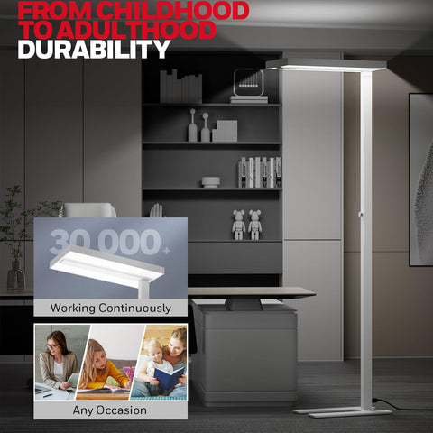 Honeywell lamp offers a dimmable rotary control for customizable brightness.