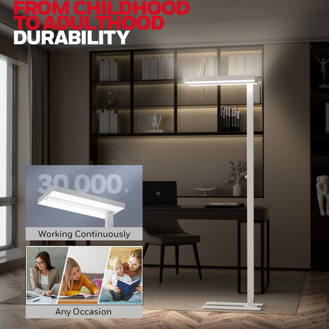 Honeywell floor lamp stable base image emphasizes safety and sturdy placement.