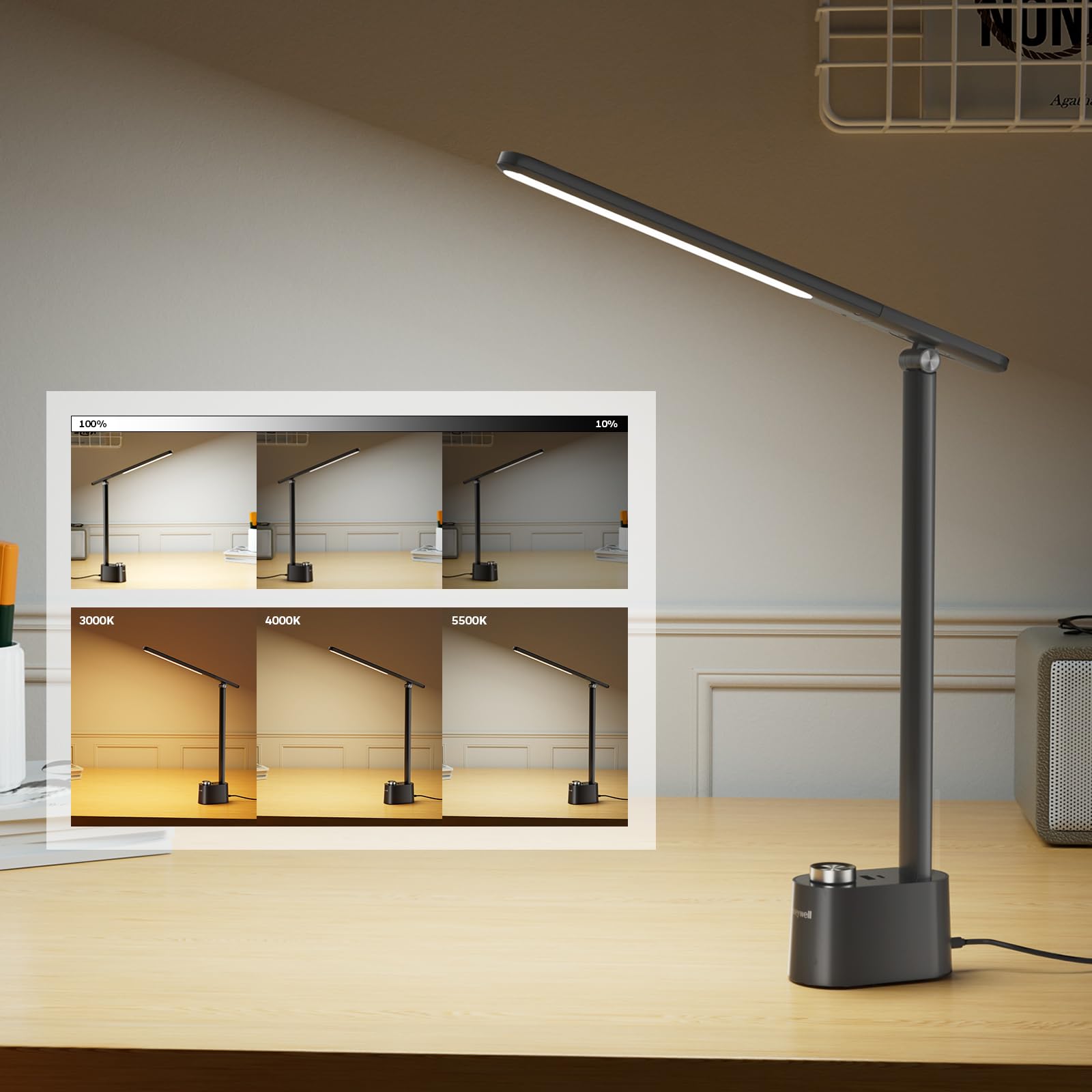 Honeywell H01 Pro Sunturalux soft, flicker-free light reduces eye fatigue.