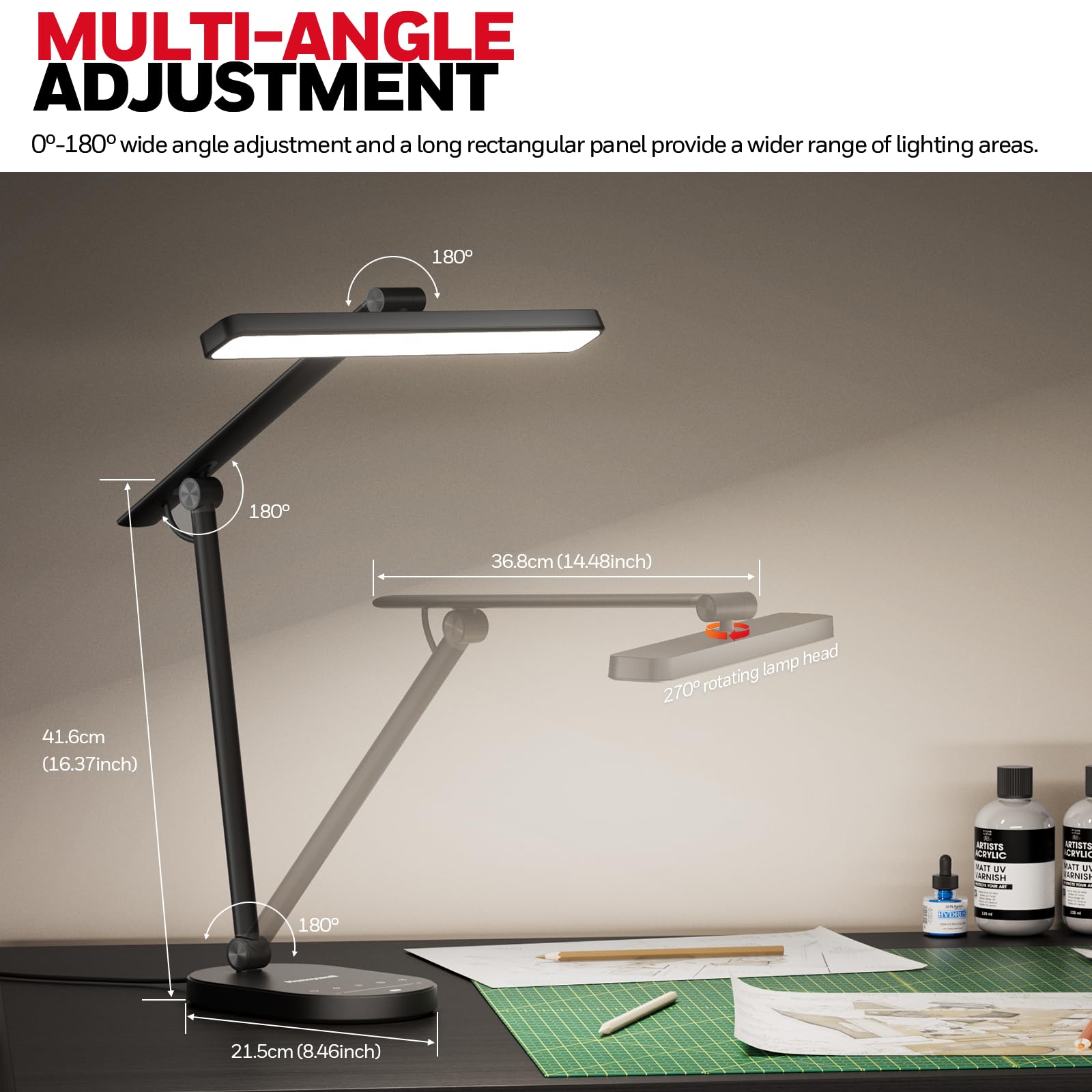 Honeywell H4 five brightness levels for tailored desk lighting.