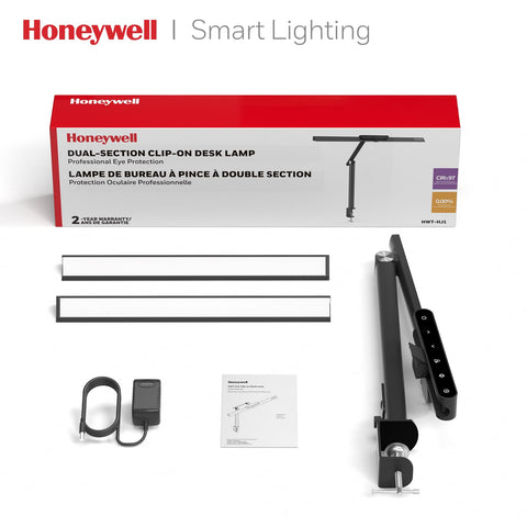 Honeywell HJ1 Sunturalux easy assembly highlights tool-free installation.