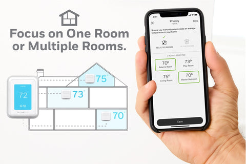 Auto Home/Away scheduling helps conserve energy.