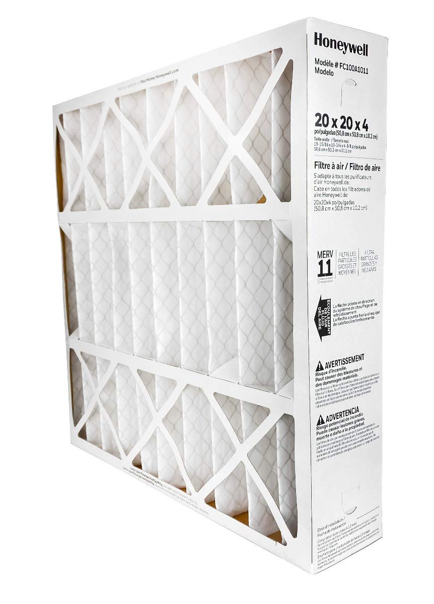 Honeywell Home FC100A1011 front-view filter highlighting durable, long-lasting air filtration.