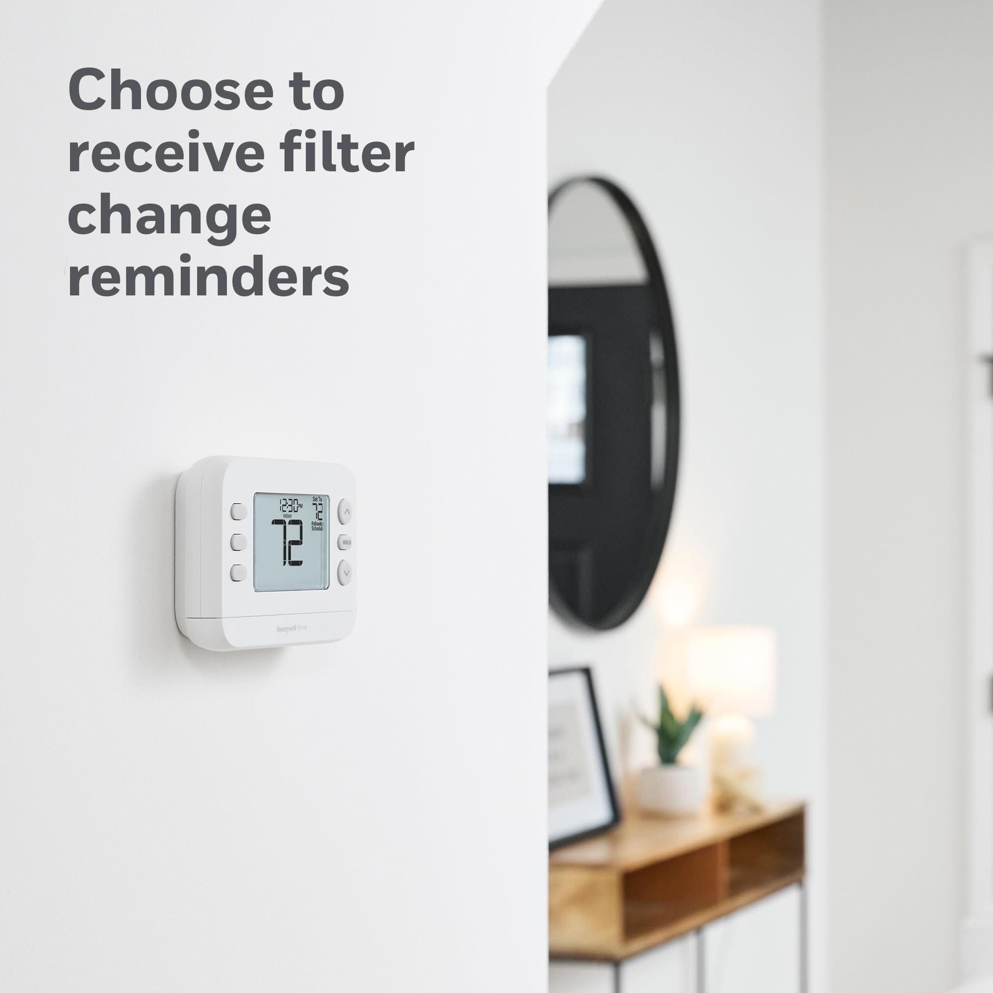 Honeywell Home RTH21B low-heat setpoint indicator supports versatile heating.