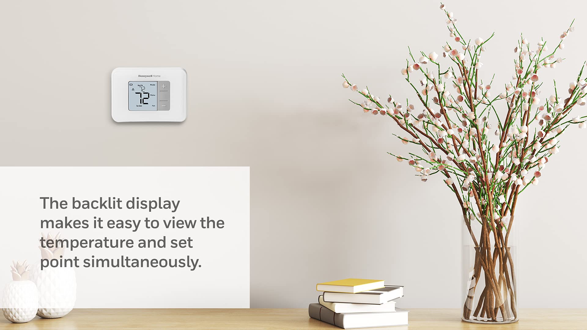 RTH5160D1003 from Honeywell Home supports most heating and cooling systems.