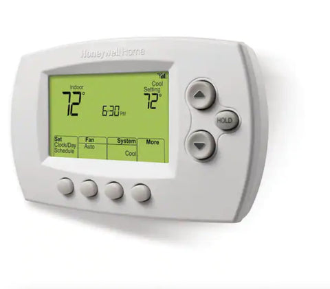 Honeywell Home RTH6580WF thermostat front view with backlit display for easy viewing