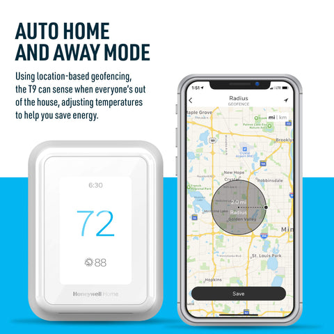 Honeywell Home T9 energy report visualizing energy usage and trends