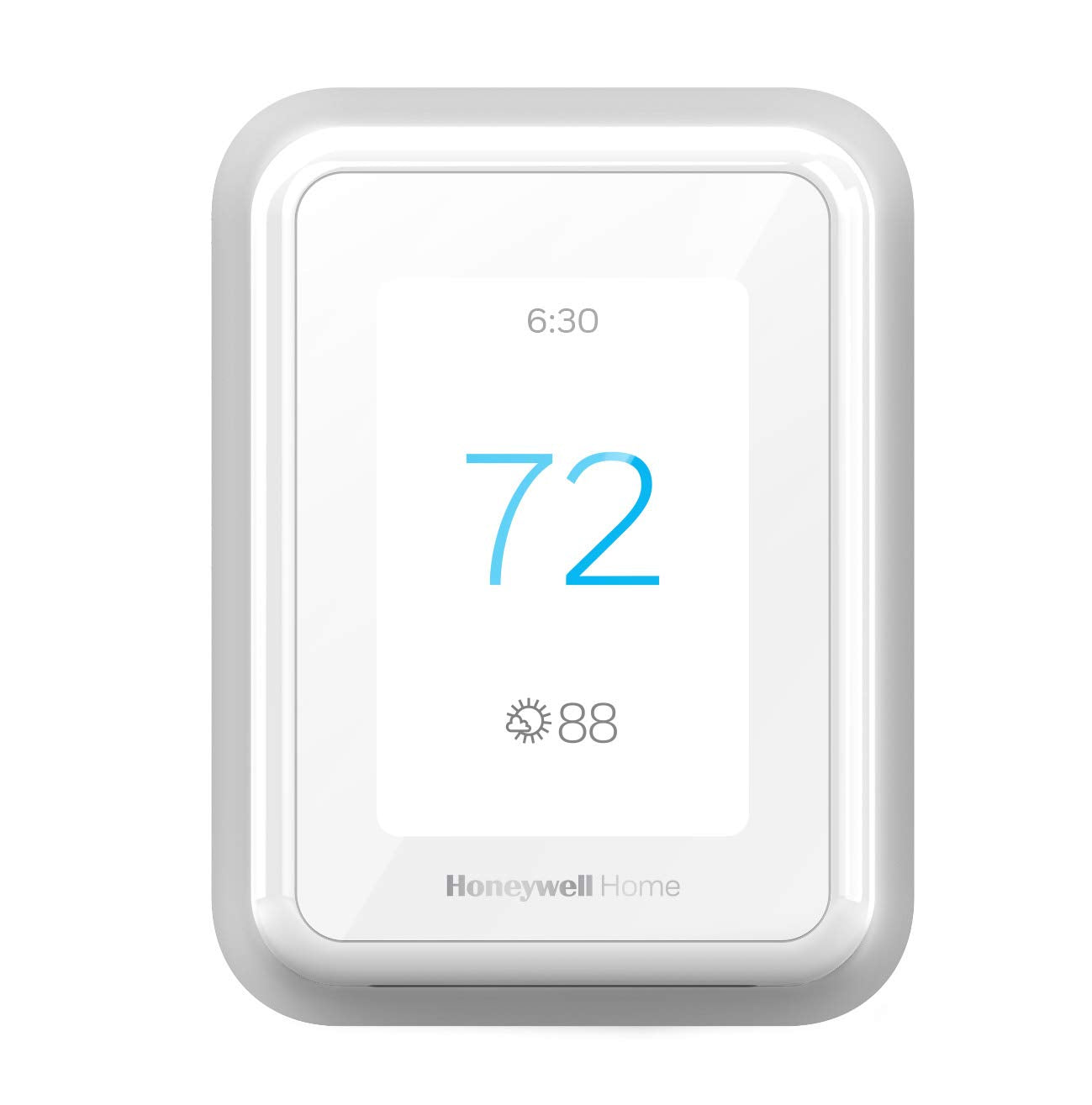 Honeywell Home T9 front view showing sleek design and easy controls for quick temperature setup