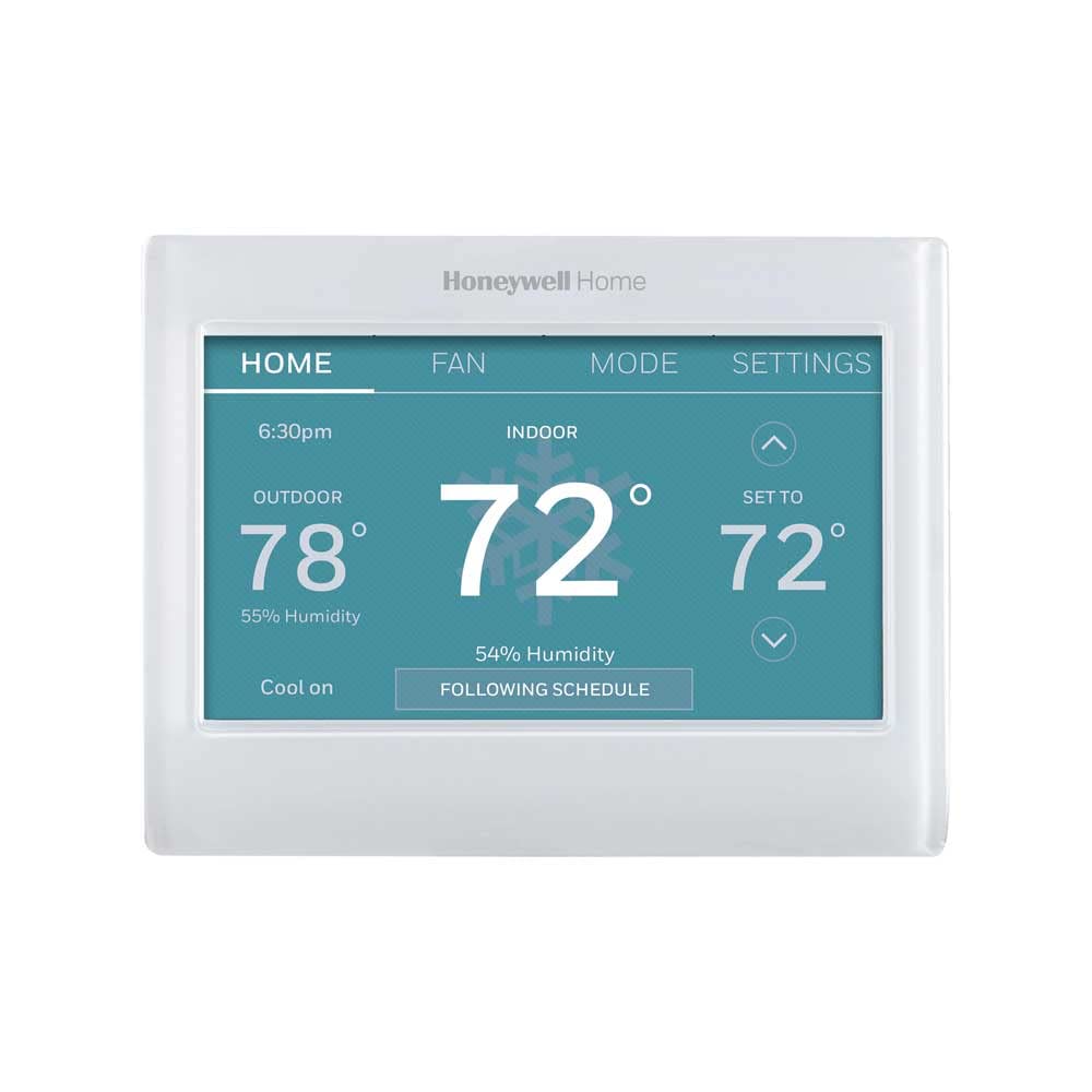 Honeywell Home RTH9600WF color display shows customizable screens for your room
