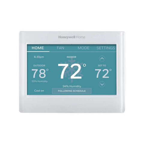 Honeywell Home RTH9600WF color display shows customizable screens for your room