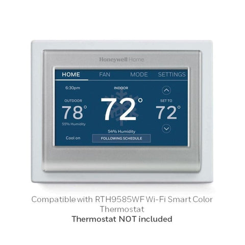 Close-up of edge finish on Honeywell Home THP2400A1027W coverplate