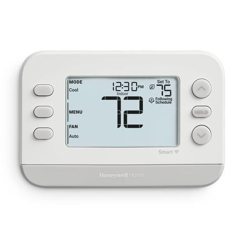 Honeywell Home X2S thermostat face with a clear display for quick adjustments.