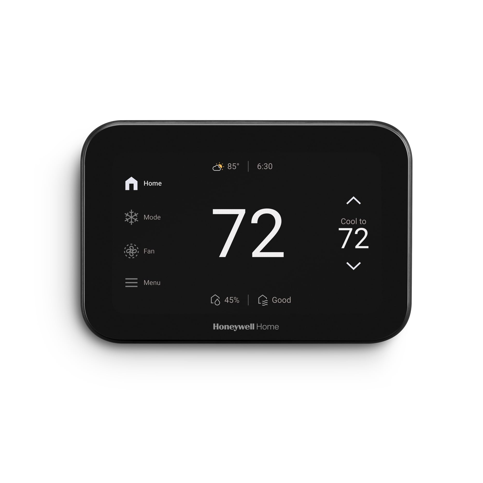 Honeywell Home X8S customizable display shows color options for a coordinated living space