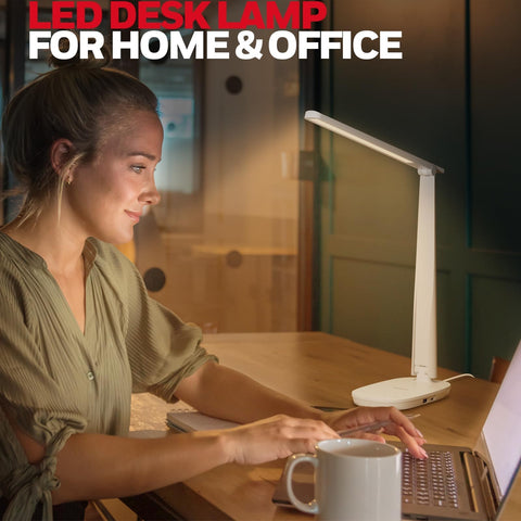 Honeywell HWT-H2 adjustable lamp head and foldable base for wider lighting range.