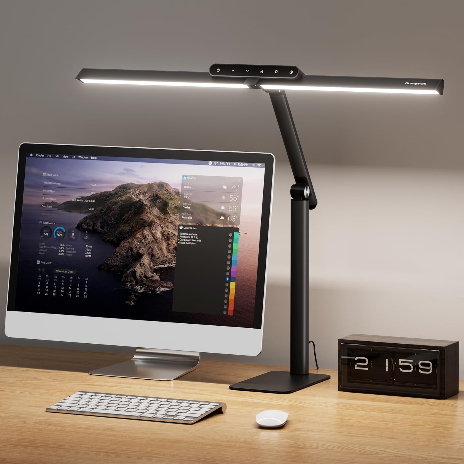 Honeywell desk lamp base for stable, reliable desk lighting.