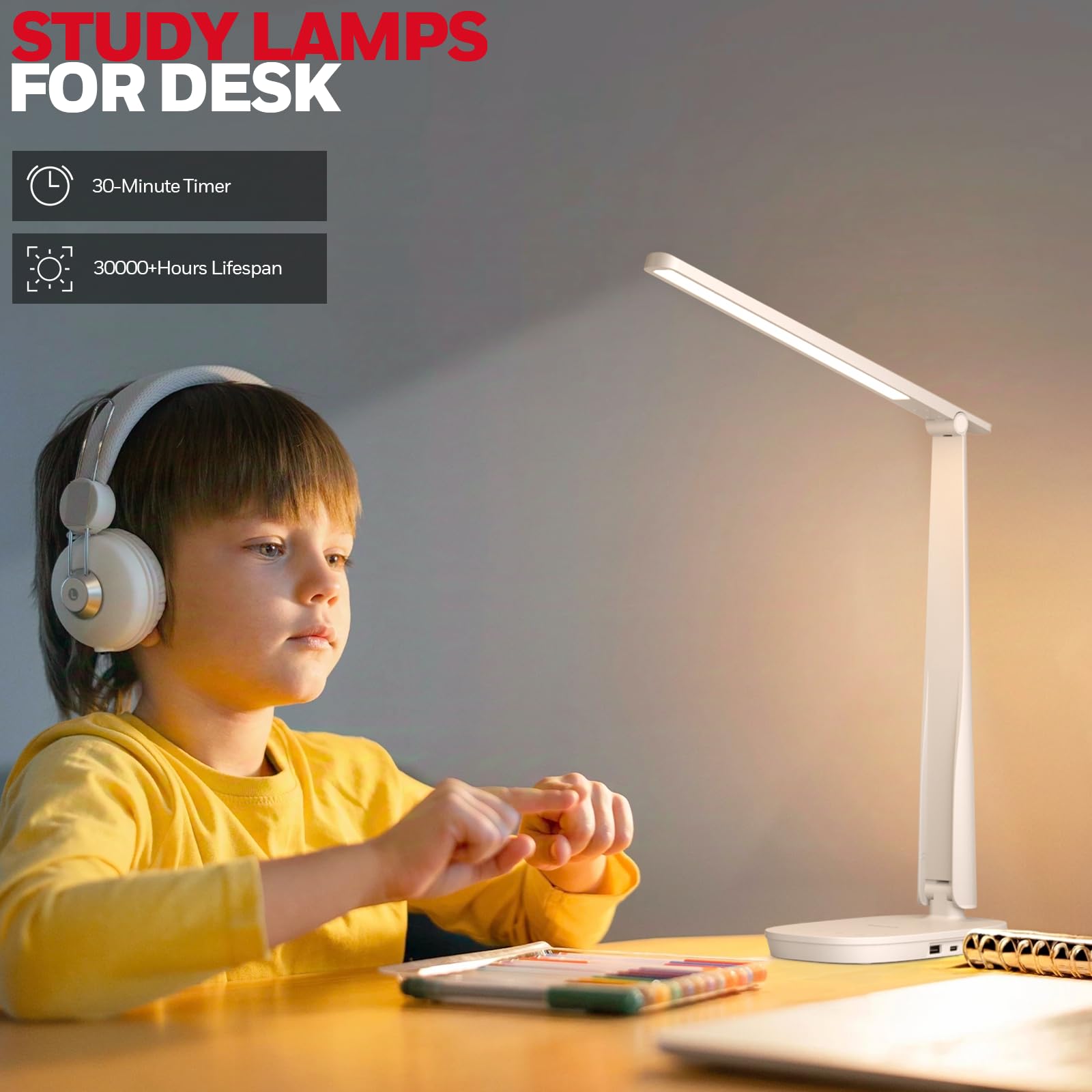 Honeywell LED desk lamp energy-efficient design reduces power usage