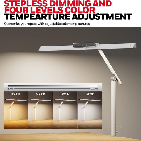Four color temperature presets for warm to daylight illumination.