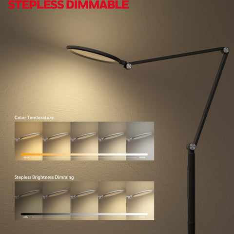 Honeywell LED floor lamp offers 5 color temperatures for work or relaxation.