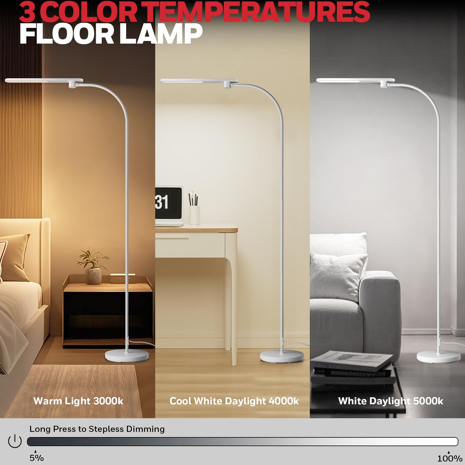 Honeywell floor lamp stands tall for wide coverage in living spaces
