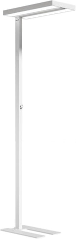 Honeywell LED Floor Lamp with rectangular panel delivers wide, even room lighting.