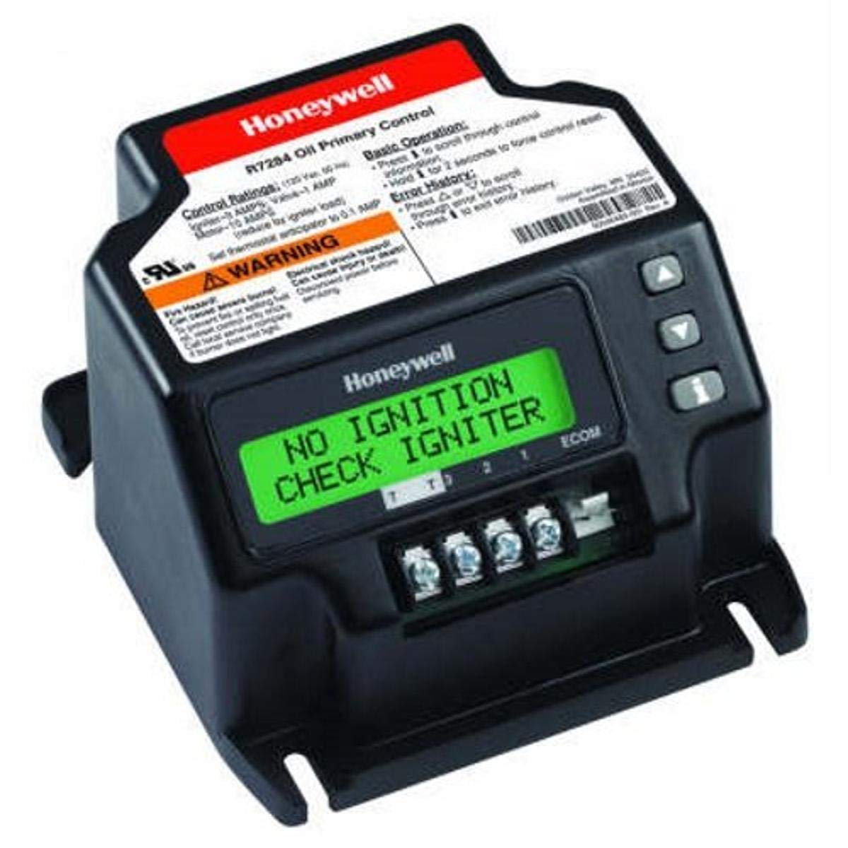 Honeywell R7284U-1004 LCD display with programmable parameters for efficient oil boiler control.