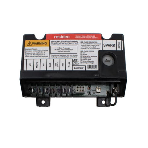Honeywell S8610U ignition control board close-up for quick replacement