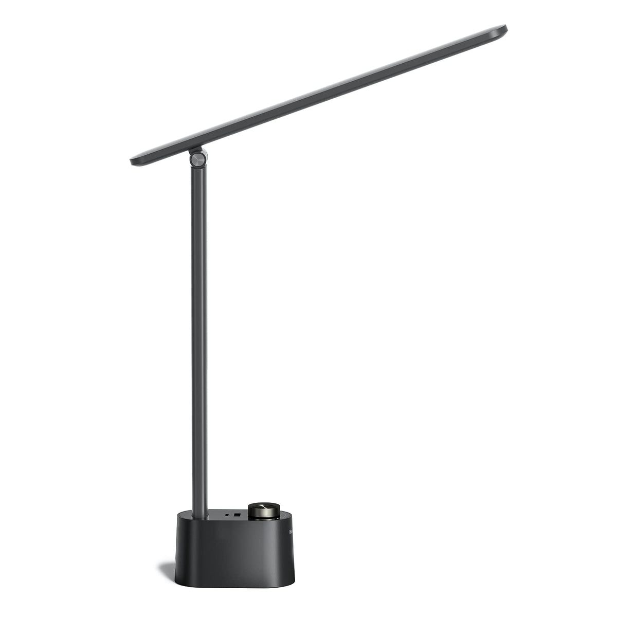 Honeywell Sunturalux LED desk lamp front view with USB port for convenient charging.